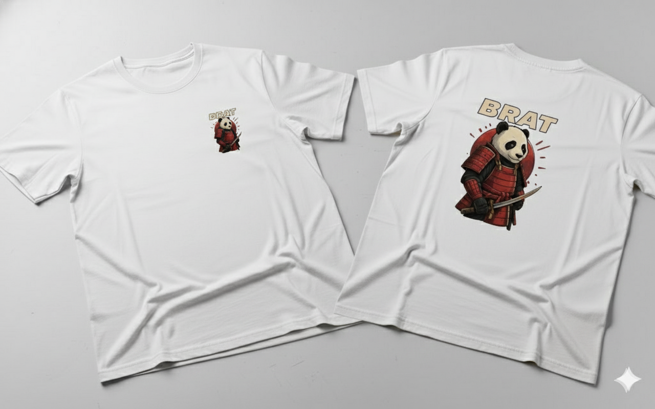 Short Sleeve T-Shirt – BRAT Samurai Panda Edition